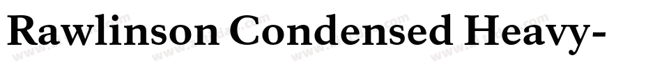 Rawlinson Condensed Heavy字体转换